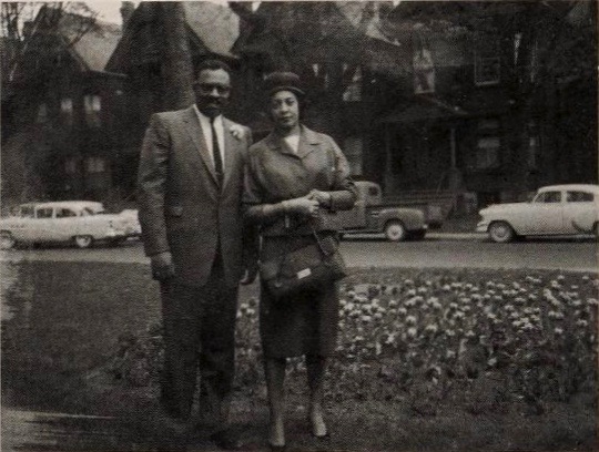 "This is me and Yvonne, circa 1959. Going to church was always a big part of our Mother's Day celebration, and was also an occasion to get a new suit and dress."